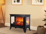 21 inchThree-sided Freestanding Electric Fireplace Stove heater with 3D Flame effect with remote 84633594