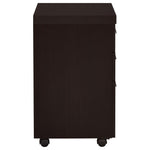 ZUN Cappuccino 3-Drawer Mobile File Cabinet B062P153727