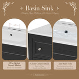 36" Bathroom Vanity Cabinet Sink Combo Set, Undermount Ceramic Sink, Free Standing Vanity Set N710P250654B
