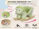 Kids Ride-On Rocking Horse Toy with Lullaby Song,Dinosaur Rocking Toy with Hand Puppets and Safety 75639532