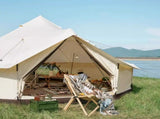6M Pyramid Camping Tent, Waterproof Oxford Luxury Glamping Tent for Family Picnic & Gathering 03366114