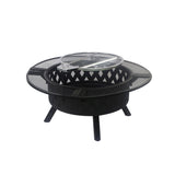 ZUN 39-inch fire pit, outdoor wood-burning barbecue pit bowl, steel round table for picnic on backyard W1951P254225