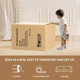 LY-025S-OR COMPRESSION SOFA Double-seat orange sofa, Wood Grain Chenille fabric, full sponge W2231P261292