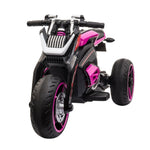 ZUN 12V Three-wheel Ride On Motorcycle, Kids Electric Motorbike with Horns, LED Lights, Gift for Kids W2181P196001