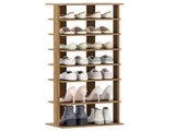 7-Tier Double-Row Shoe Rack with Adjustable Shelves, Anti-Tipping Narrow Storage Rack for Entryway 17788634