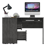 ZUN Raleigh L-Shaped Desk, Two Drawers, One Shelf, CPU Storage B128P148968