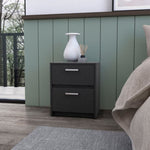 ZUN Myrtle 2 Drawers Nightstand, Bedside Table with Metal Handles B128P148759