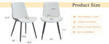 Extended Seat Cushion PU Dining Chair Set - Four Pieces.Smooth line design.Can integrate well into W1151P245711