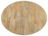 Farmhouse Round Extendable Dining Table with 16" Leaf Wood Kitchen Table 08336730