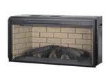 26 inch infrared quartz heater fireplace insert -woodlog version with brick 66240403
