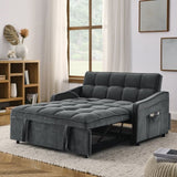 Loveseats Sofa Bed with Pull-out Bed,Adjsutable Back and Two Arm Pocket,TypeC and USB Charging with W1413124441