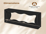 63" Narrow Console Table with Wavy Hollow Design, 2-Tier Extra Long Entryway Table with Storage 65032759