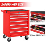 ZUN Rolling Tool Chest with 7-Drawer Tool Box with Wheels Multifunctional Tool Cart Mechanic Tool W2660P180063