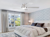 52" Low Profile Ceiling Fan in Brushed Nickel with Silver Blades W1367P447391