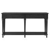 TREXM Entryway Table with 4 Drawers, Retro Console Table with Open Shelf for Entryways, Living N715P202860B