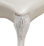 Ivory and Bone White Side Chair with Claw Legs B062P215494