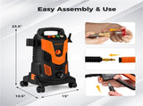 Orange Black 2300 PSI Electric Pressure Washer with 4 Quick-Connect Nozzles & Soap Bottle, 1900W 28713643