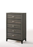 Weathered Grey 5-Drawer Chest B062P209052