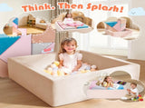 Tangram Puzzle Modular Kids Play Couch, Buildable Fort & Explorer Sofa with Ball Pit, All-Sponge T5880P493444