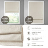 Printed Faux Silk Room Darkening Cordless Roman Shade B03598303