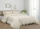 3 Piece armhouse Ruffled Duvet Cover Set with 2 Shams 21751209