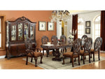 ZUN Formal Majestic Traditional Dining Chairs Cherry Solid wood Fabric Seat Intricate Carved Details Set B01170341