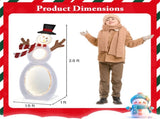 Christmas Decoration Lighted Snowman with LED Lights and Metal Stand 86803045