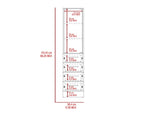 Linen Cabinet 68" H, Three Shelves, Four Drawers and Metal handles, White B097120600
