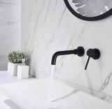 Wall Mounted Single Handle Bathroom Sink Faucet with Pop-Up Drain W2287P356666