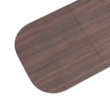 63 " MDF New Brown Style Dining Table and Regular Edge Table, 4-8 Person Dining Table, Vertical 56102959