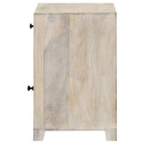 White Washed 1-Door Accent Cabinet with Drawer B062P153881