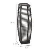 Gray Waterproof Outdoor Floor Lamp with Auto On/Off LED Lights 93977605