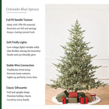 Colorado Blue Spruce 6.5ft Christmas Tree Pre-Lit Artificial Full with 2,694 Branch Tips & 906 98427626