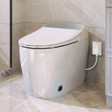 ZUN Heated Seat Smart Toilet, One Piece Toilet, Automatic Flush Tank Less Toilet without Bidet, with 05790649