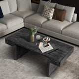 American Vintage Industrial Coffee Table, Premium Reclaimed Wood Texture Rectangular Design, W1445P287875