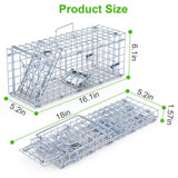 2-Pack Humane Mouse Traps Instant-Lock One-Way Door, 2 mm Galvanized Metal, Safe for Kids & Pets, 13688608