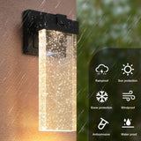 ZUN Outdoor waterproof transparent LED crystal wall lamp with light sense 05453058