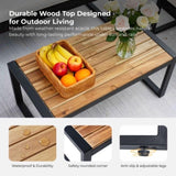 4-Piece Patio Furniture Set Outdoor Balcony Porch Garden Backyard Lawn Furniture Acacia Wood Table W2391P149819