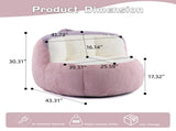 Oversized Bean Bag Chairs,Multicolor Faux Fur Couch Filled with Shredded Sponge,Large Lounger Sofa 63896610