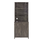 ZUN Wine Bar Cabinet with for Wine Glass Rack, Wood Frame Side Home Source Bar Cabinet and Hollow out W1758P210360