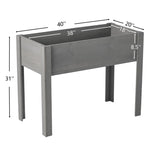 Raised Garden Bed with Legs, Elevated Wooden Planter Box for Outdoor Plants Flowers Fruits Vegetable 47257772