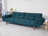 75" Flared Arm Convertible Sleeper Sofa-Green 24305566