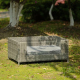 ZUN Dog Bed, Pet Bed, Pet Enclosures, Pet Outdoor Pet Patio Seasonal PE Wicker Pet 17357879