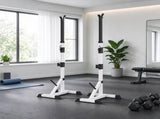 Adjustable Squat Rack Pair, 440lbs Capacity, 53.5"-69.25" Height Range, 2" Steel Barbell Stand with 21789188