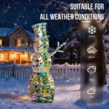 4FT Lighted Iridescent Snowman Christmas Decorations, Pre-lit Holiday Decor with 100 Warm White LED 15924623