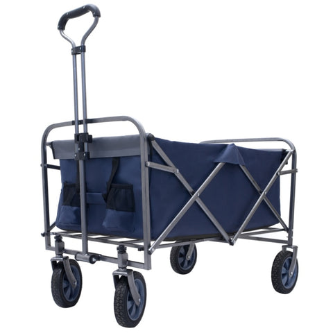 ZUN Outdoor Garden Multipurpose Micro Collapsible Beach Trolley Cart Camping Folding Wagon W321P206552