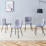 Luxury Minimalist Chairs - A set of 4 high quality dining chairs with black legs. The integral W1151P262796