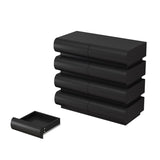 8 Drawer Dresser for Bedroom, Black Dresser No Handle, Modern 8 Chest of Drawers with Wide Storage W757P235733