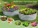 Round Galvanized Steel Raised Garden Bed 242411.5 In Outdoor Planter for Vegetables Herbs Flowers 33822386