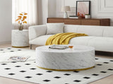 15.75inch Round Sidetable for Living Room Fully Assembled White W876106488